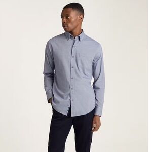 NWT Bonobos Everday Lightweight Blue Twill Flannel Shirt